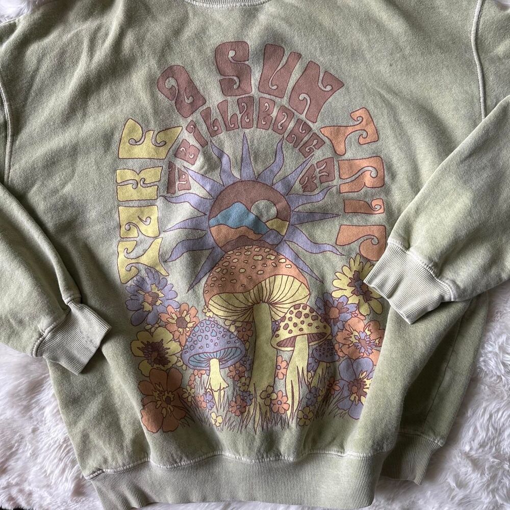 Billabong Women's Green Boho Sweatshirt - Picture 2 of 5